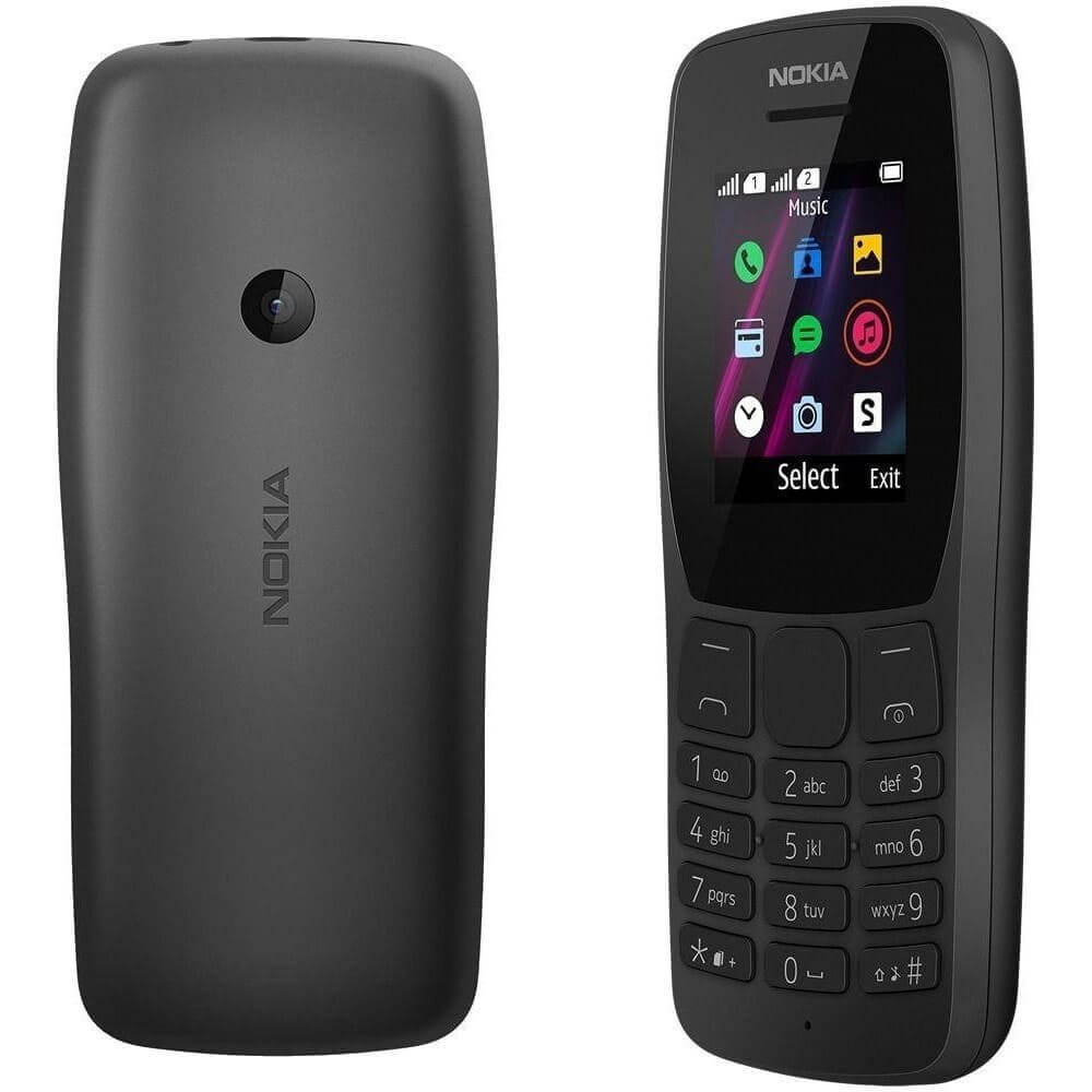 Celular Nokia 110 Preto com Rádio FM e Leitor Integrado, Câmera VGA,  Lanterna e 4 Jogos - NK006 - DHCP Informática